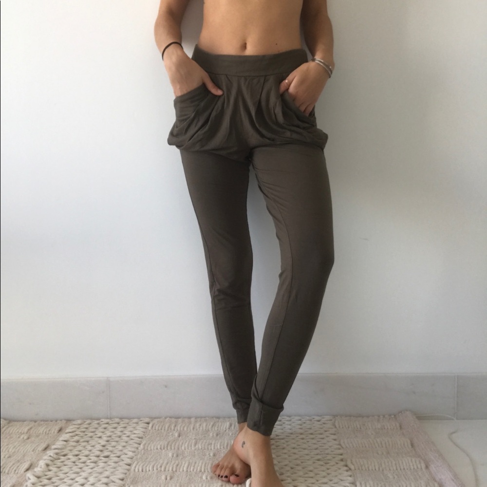 army green legging joggers